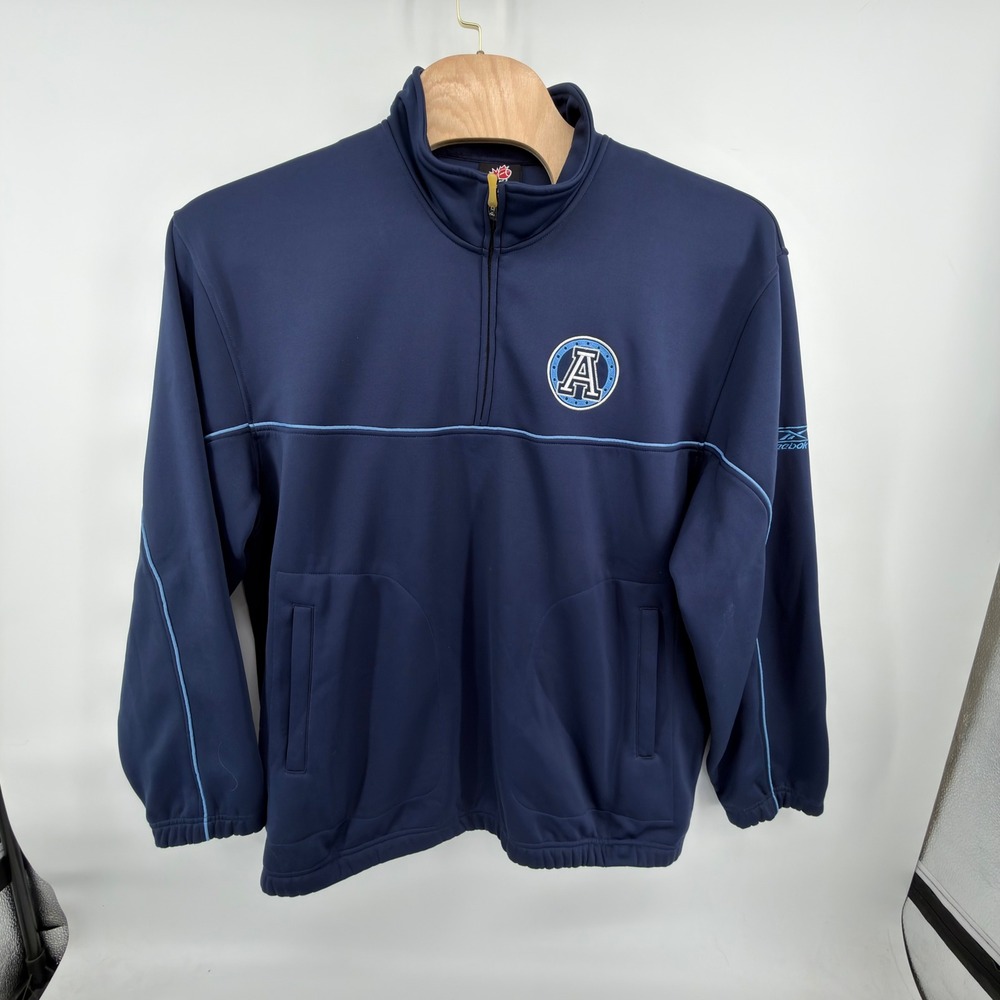 Reebok Toronto Argonauts CFL Pullover Mens 2XL Navy Blue Quarter Zip Jacket